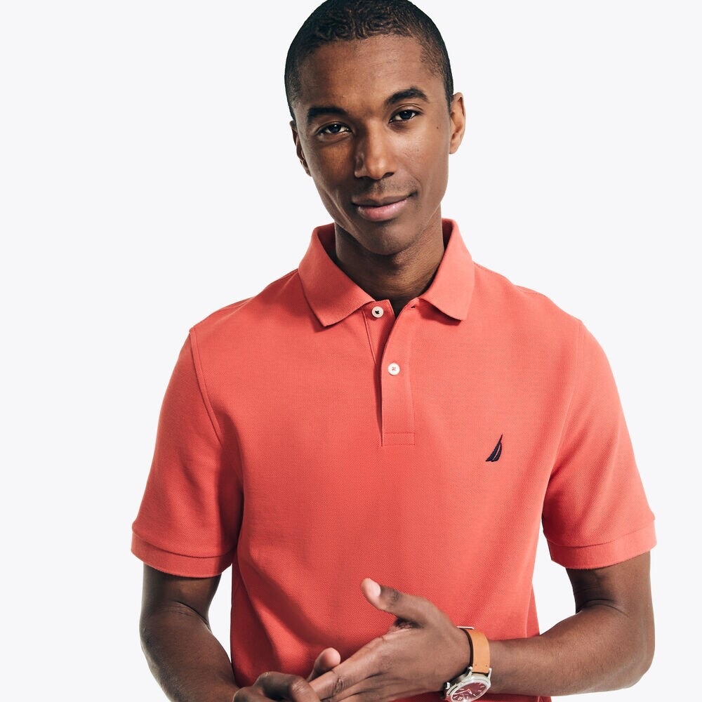 Nautica Boys Large (14-16) Coral Colored Polo